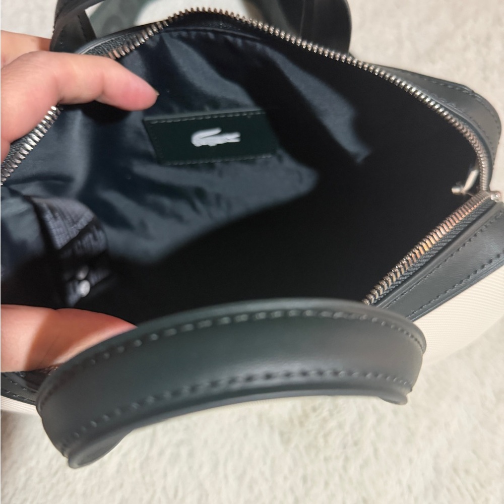 Lacoste Dark Green and Cream Satchel - Picture 2 of 6